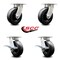 Service Caster 6 Inch Kingpinless Polyolefin Wheel Swivel Caster Set with 2 Brakes SCC SCC-KP30S620-POR-2-SLB-2 - alternate 7
